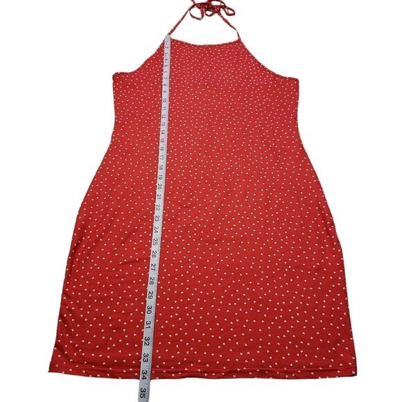 SHEIN Heart Printed Haltered Backless Dress Sz XL - Picture 10 of 15